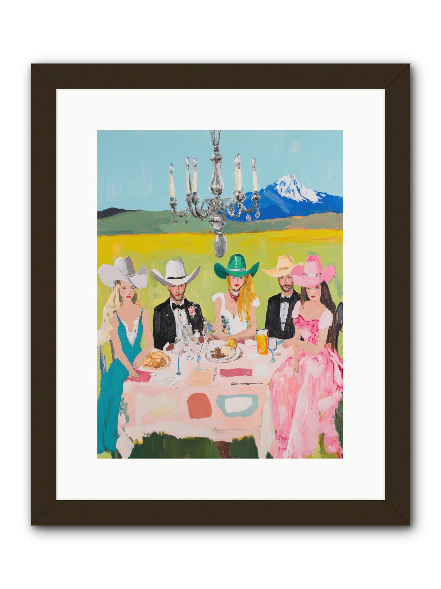 Hat & Heels Hoedown -- Framed Print - Black 12x16
