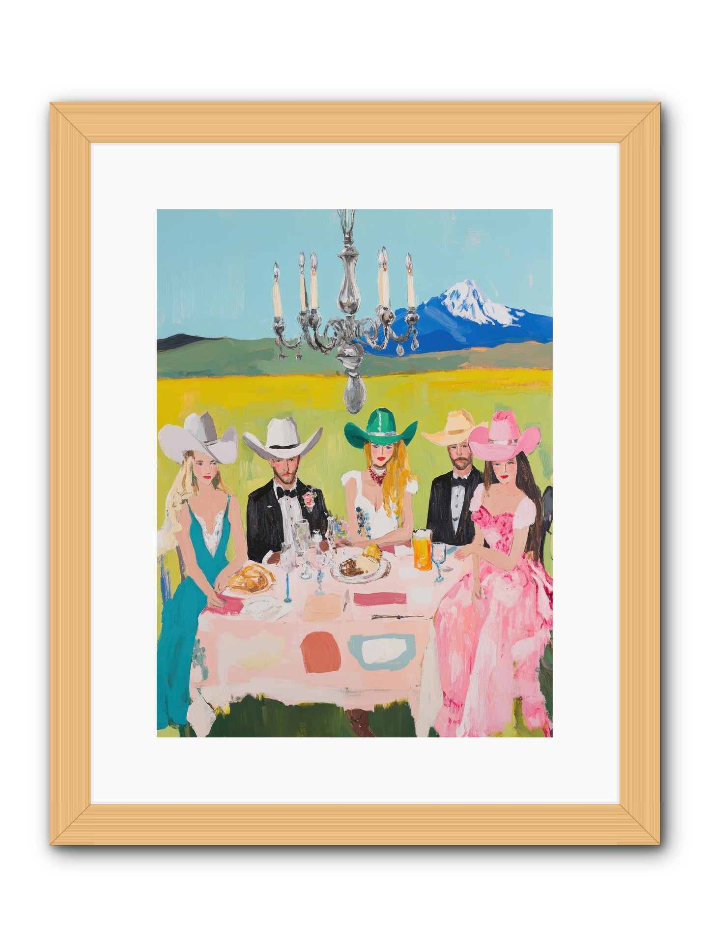 Hat & Heels Hoedown -- Framed Print - Natural 12x16