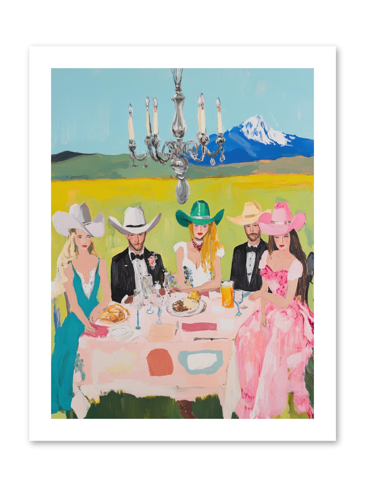 Hat & Heels Hoedown -- Paper Print 12x16