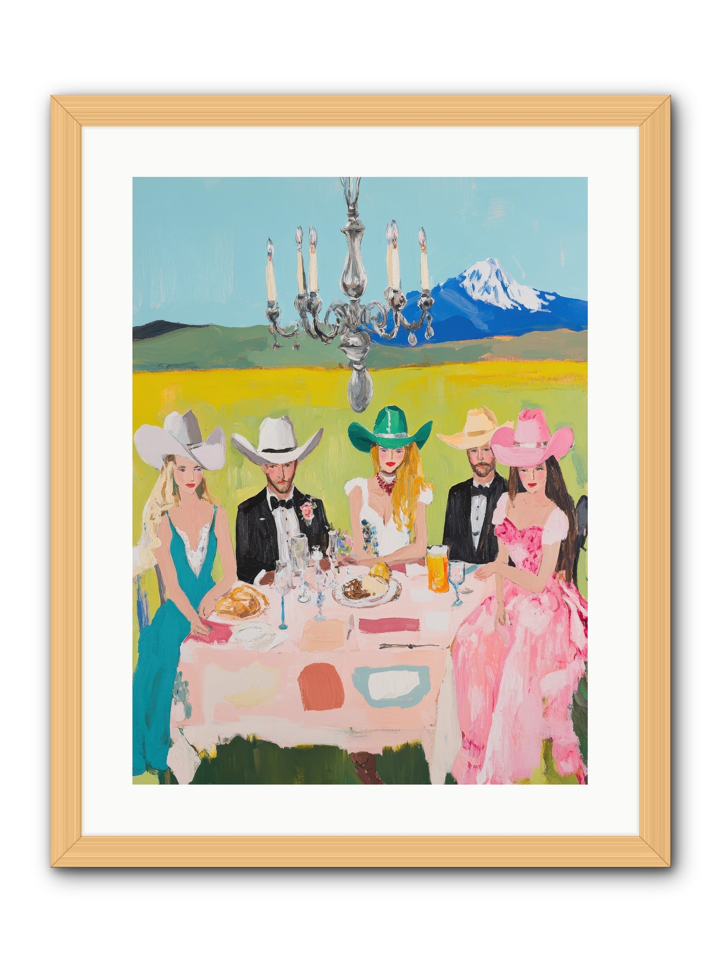 Hat & Heels Hoedown -- Framed Print - Natural 18x24