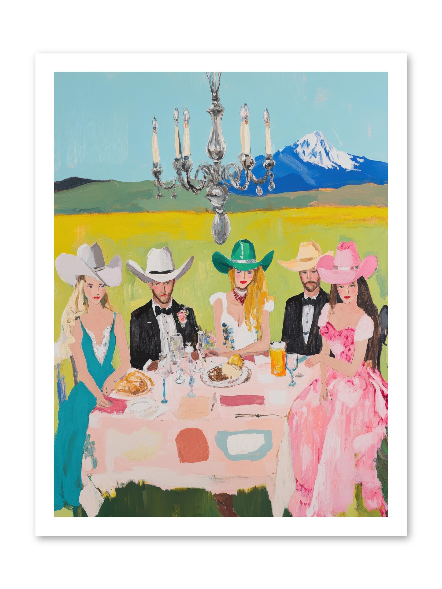 Hat & Heels Hoedown -- Loose Canvas Print 18x24