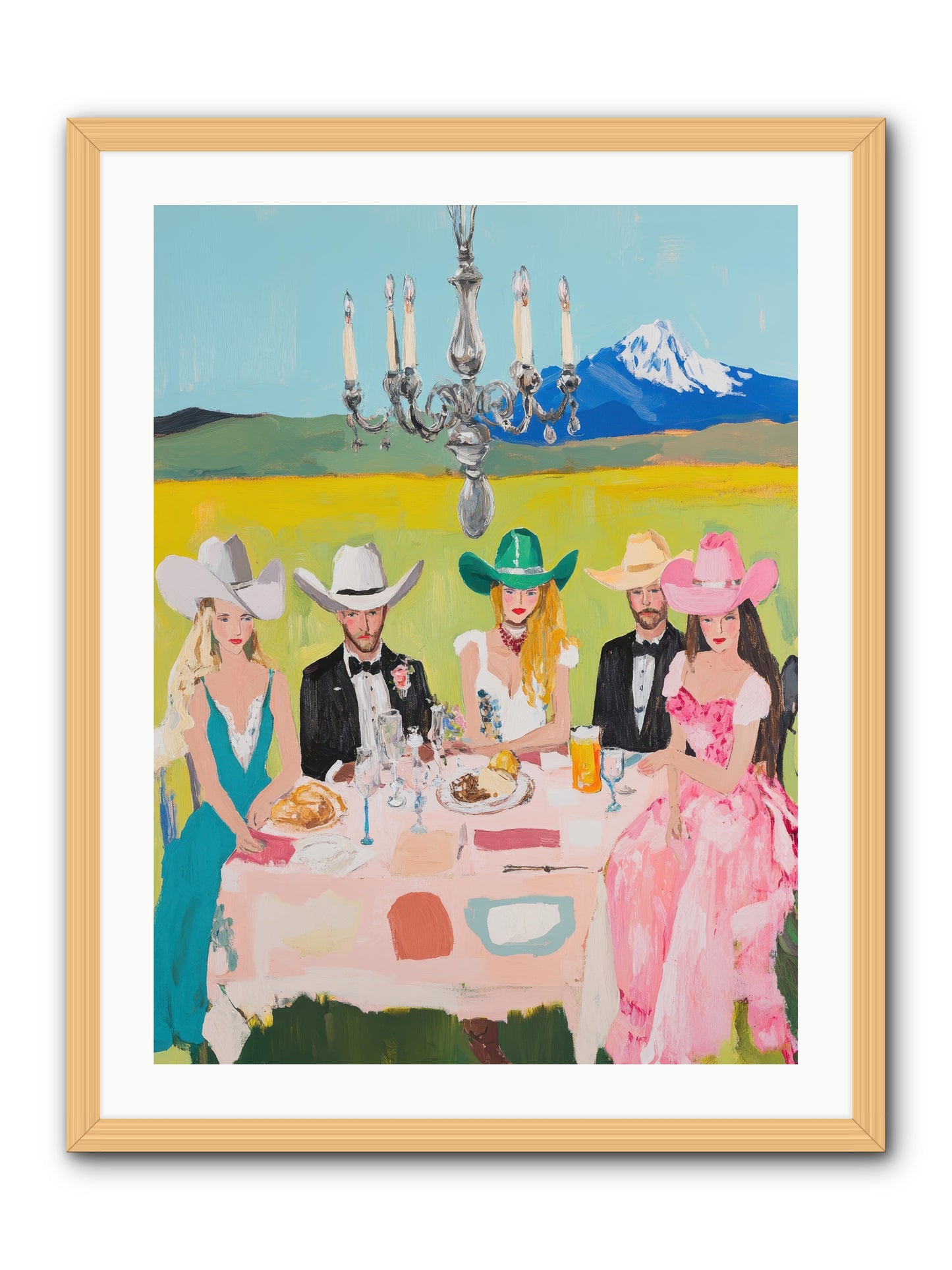 Hat & Heels Hoedown -- Framed Print - Natural 24x32