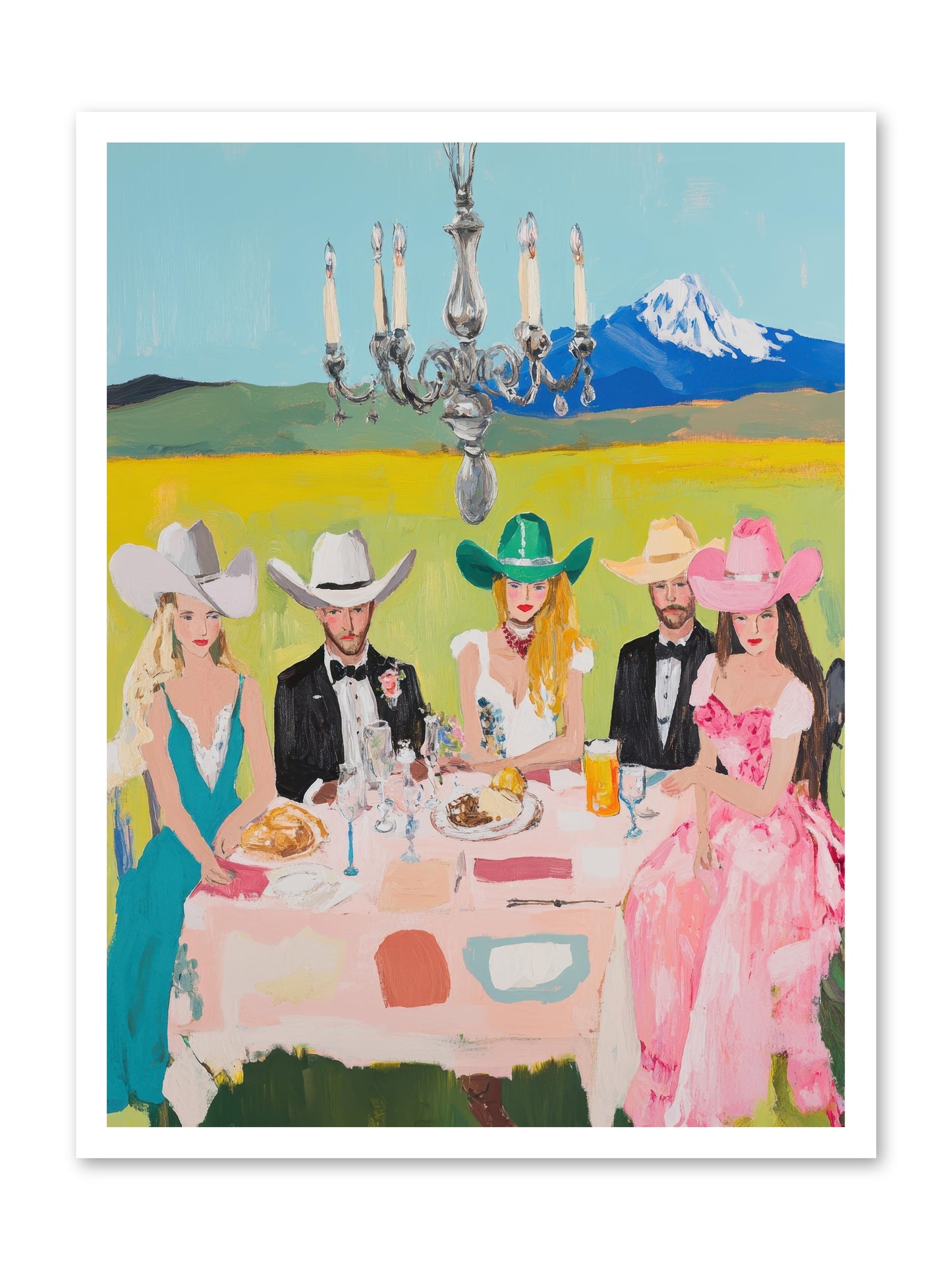 Hat & Heels Hoedown -- Loose Canvas Print 24x32