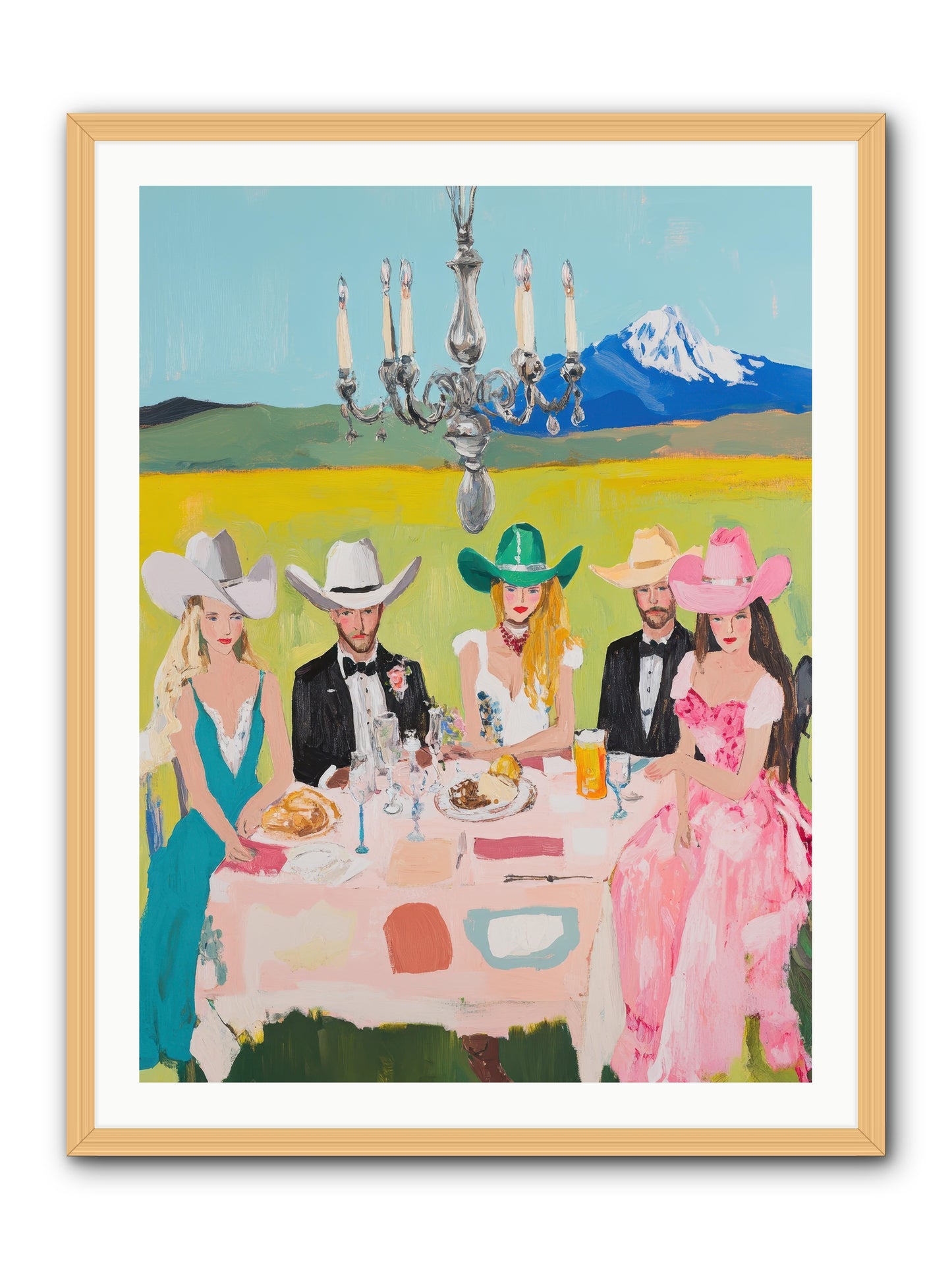 Hat & Heels Hoedown -- Framed Print - Natural 30x40