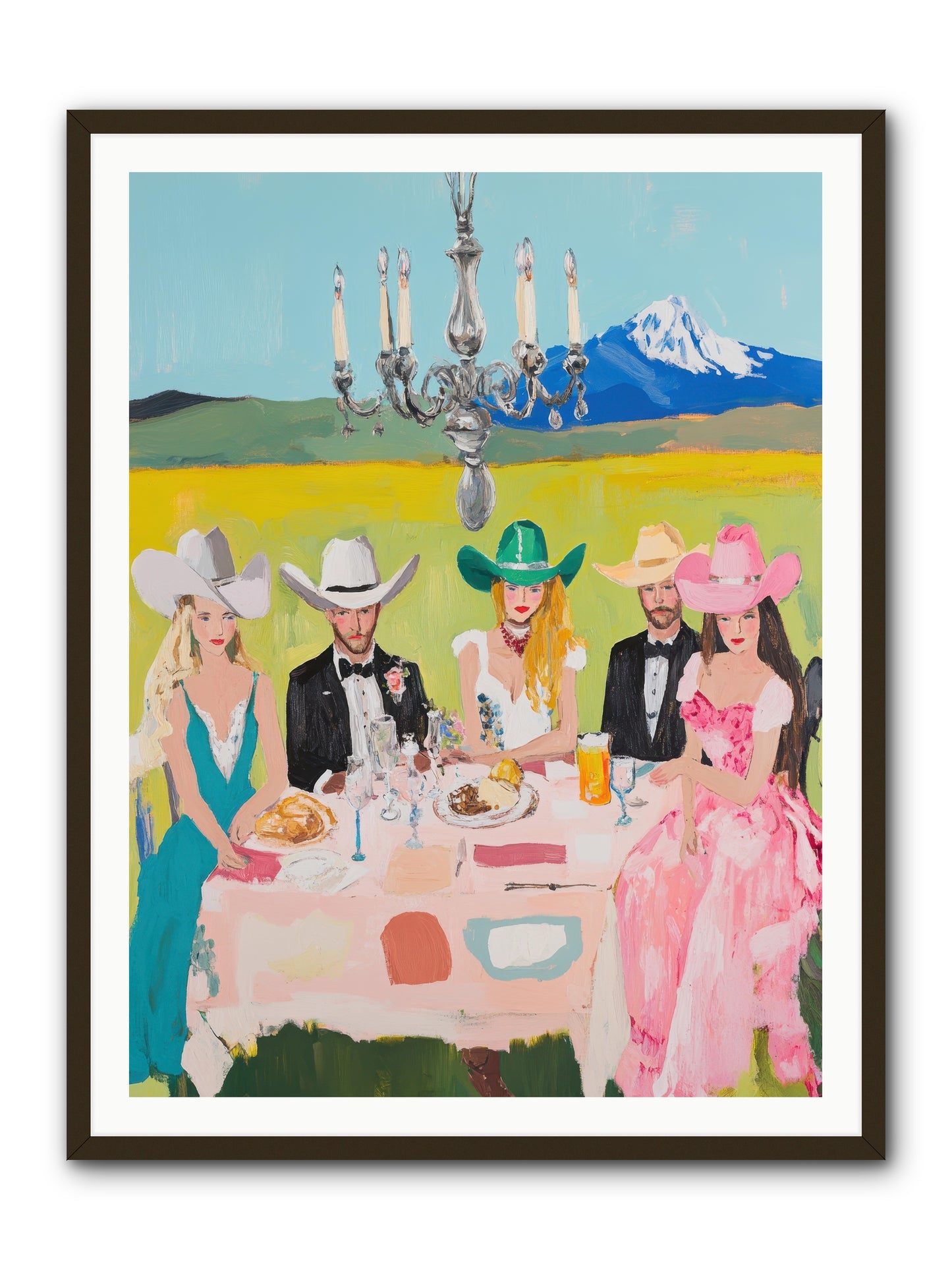 Hat & Heels Hoedown -- Framed Print - Black 36x48