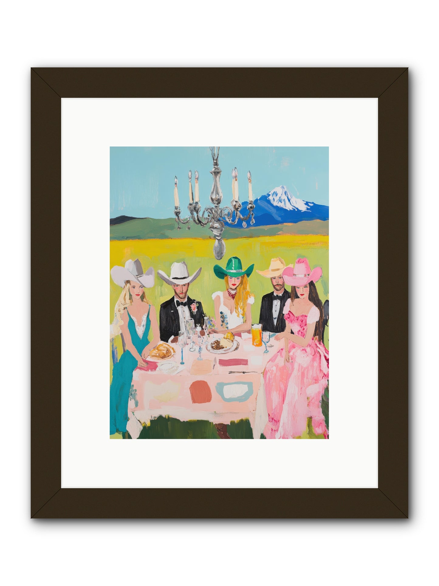 Hat & Heels Hoedown -- Framed Print - Black 9x12