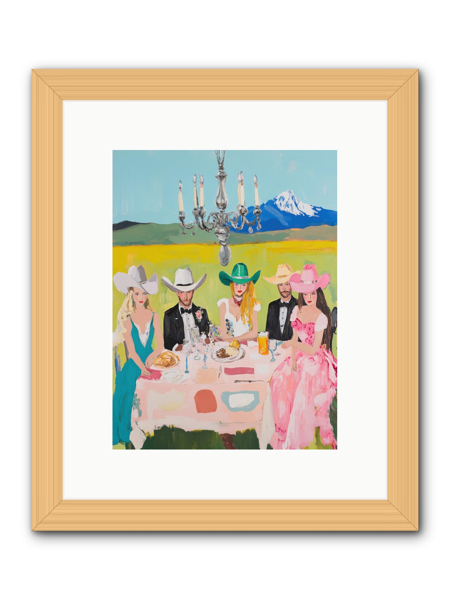 Hat & Heels Hoedown -- Framed Print - Natural 9x12