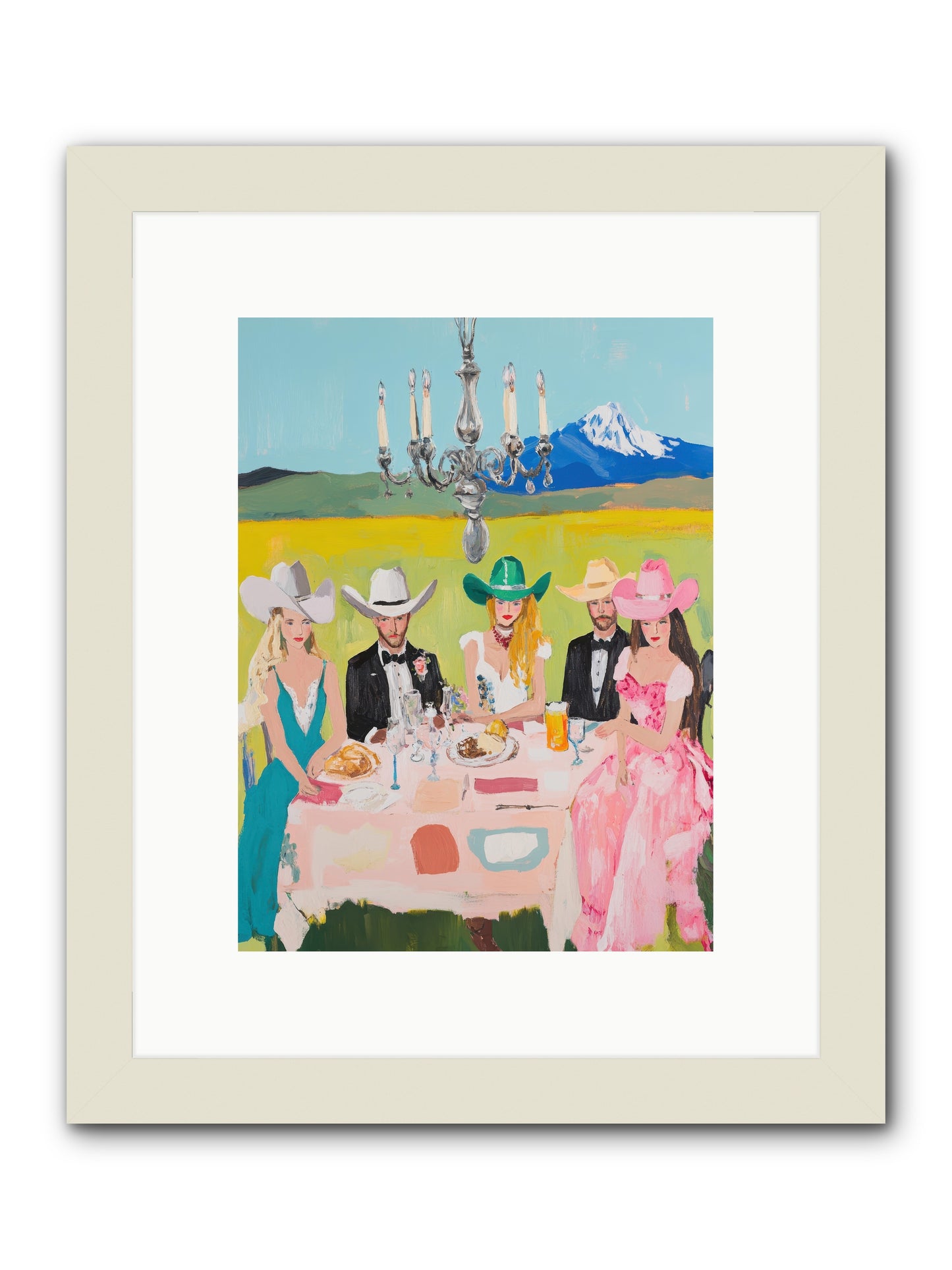 Hat & Heels Hoedown -- Framed Print - White 9x12