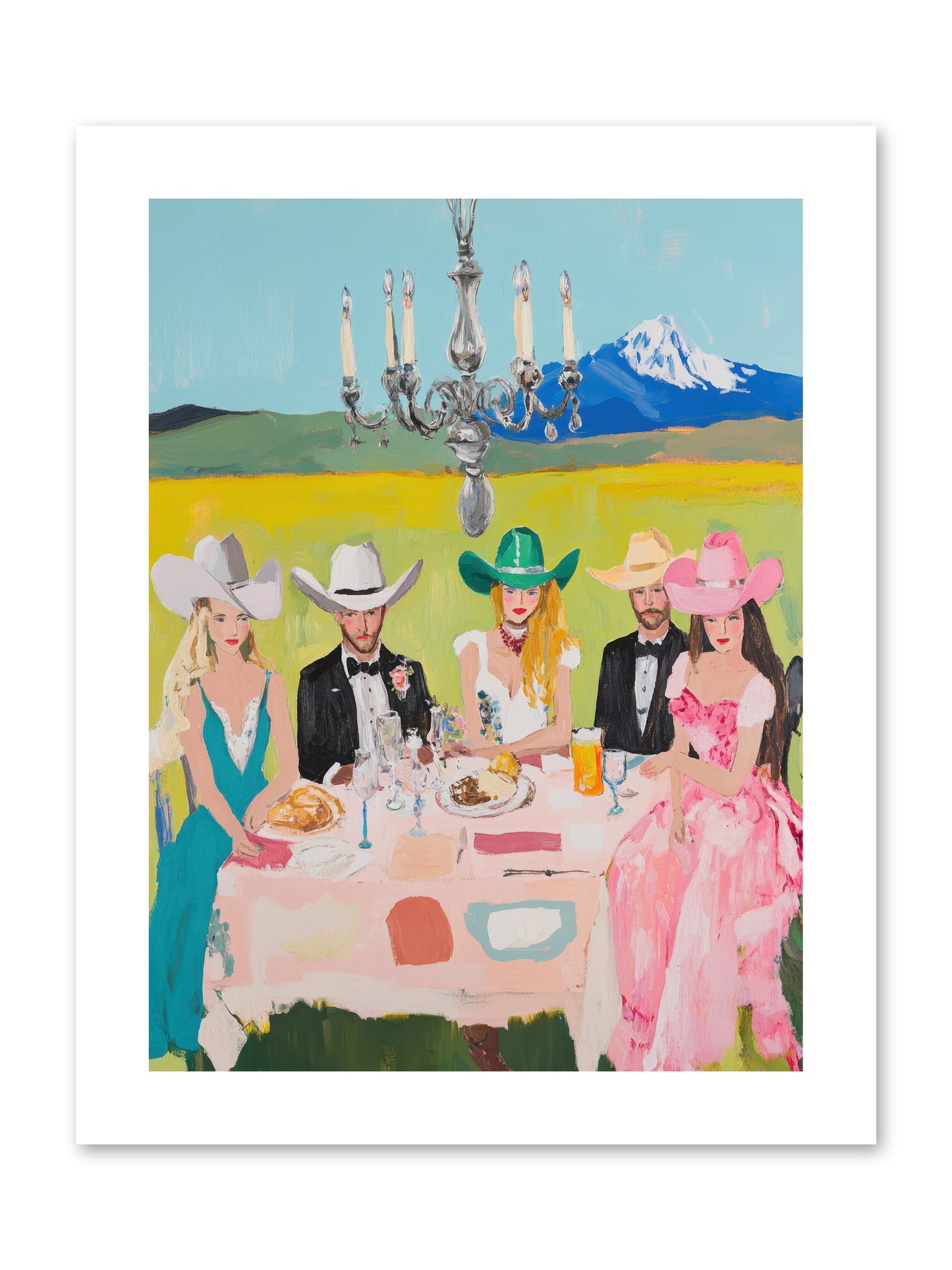 Hat & Heels Hoedown -- Loose Canvas Print 9x12