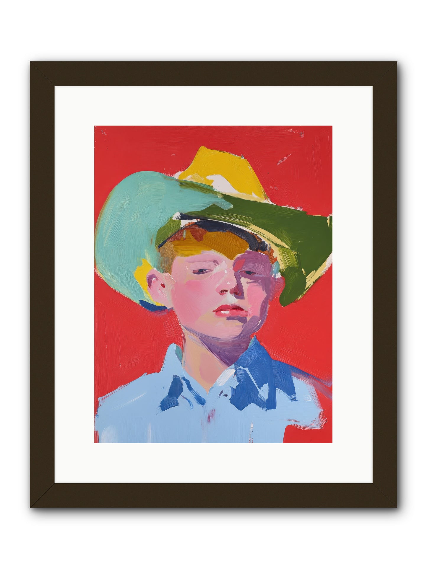 Hay Harvest -- Framed Print - Black 12x16