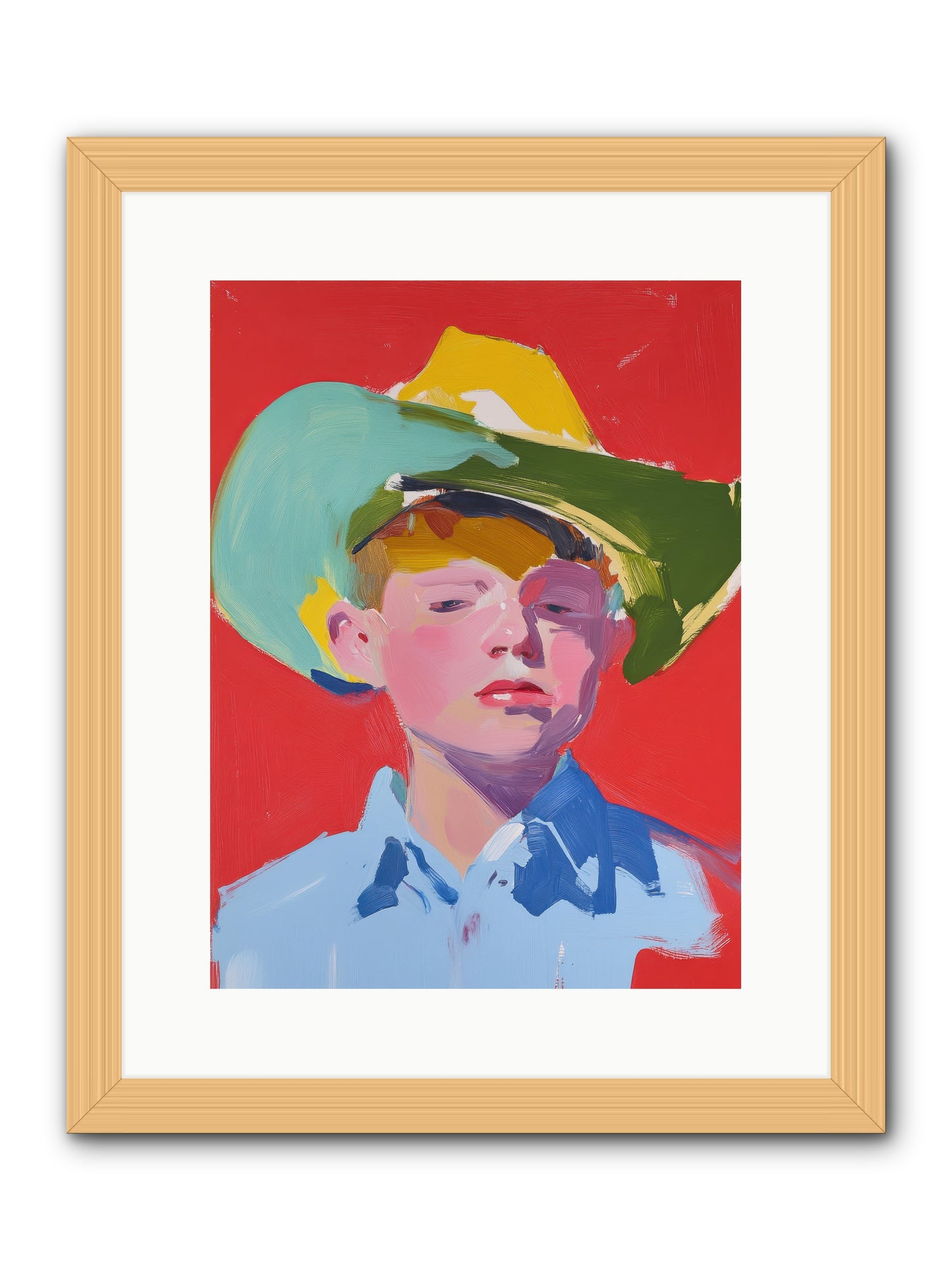 Hay Harvest -- Framed Print - Natural 12x16