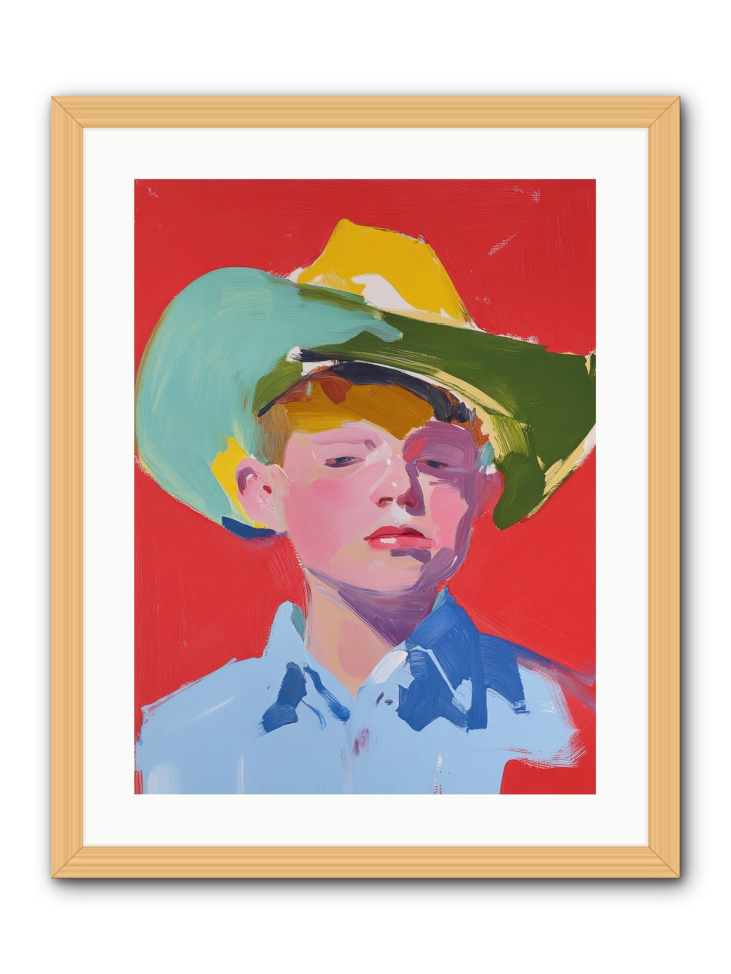 Hay Harvest -- Framed Print - Natural 18x24