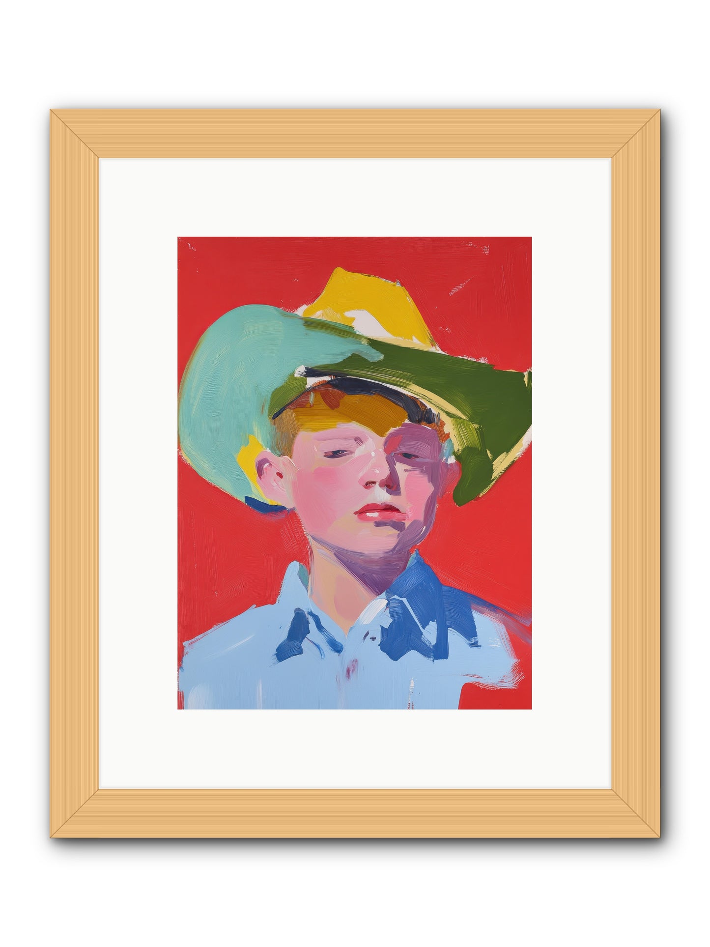 Hay Harvest -- Framed Print - Natural 9x12