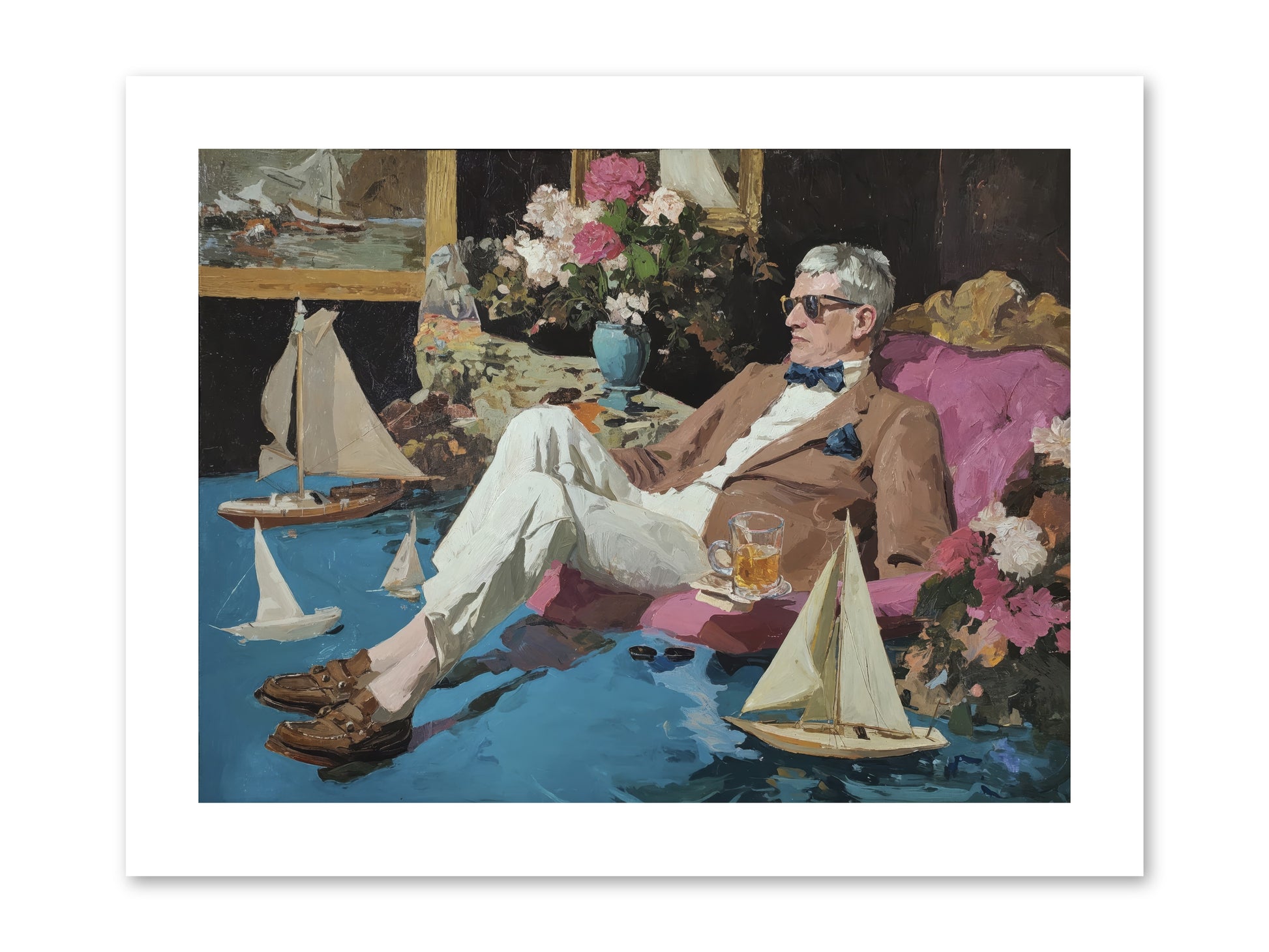 He Called It Working From Home -- Paper Print 12x9