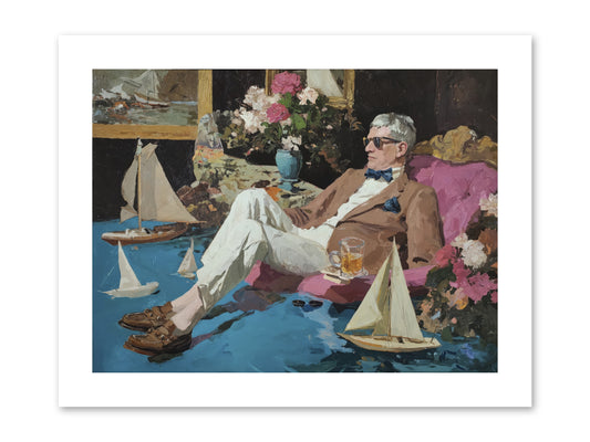 He Called It Working From Home -- Paper Print 12x9