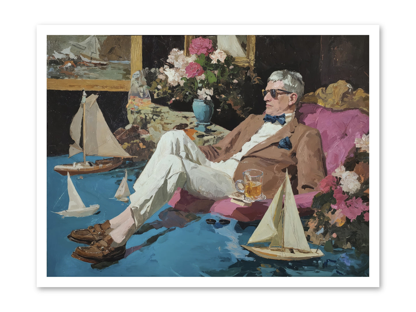He Called It Working From Home -- Paper Print 32x24