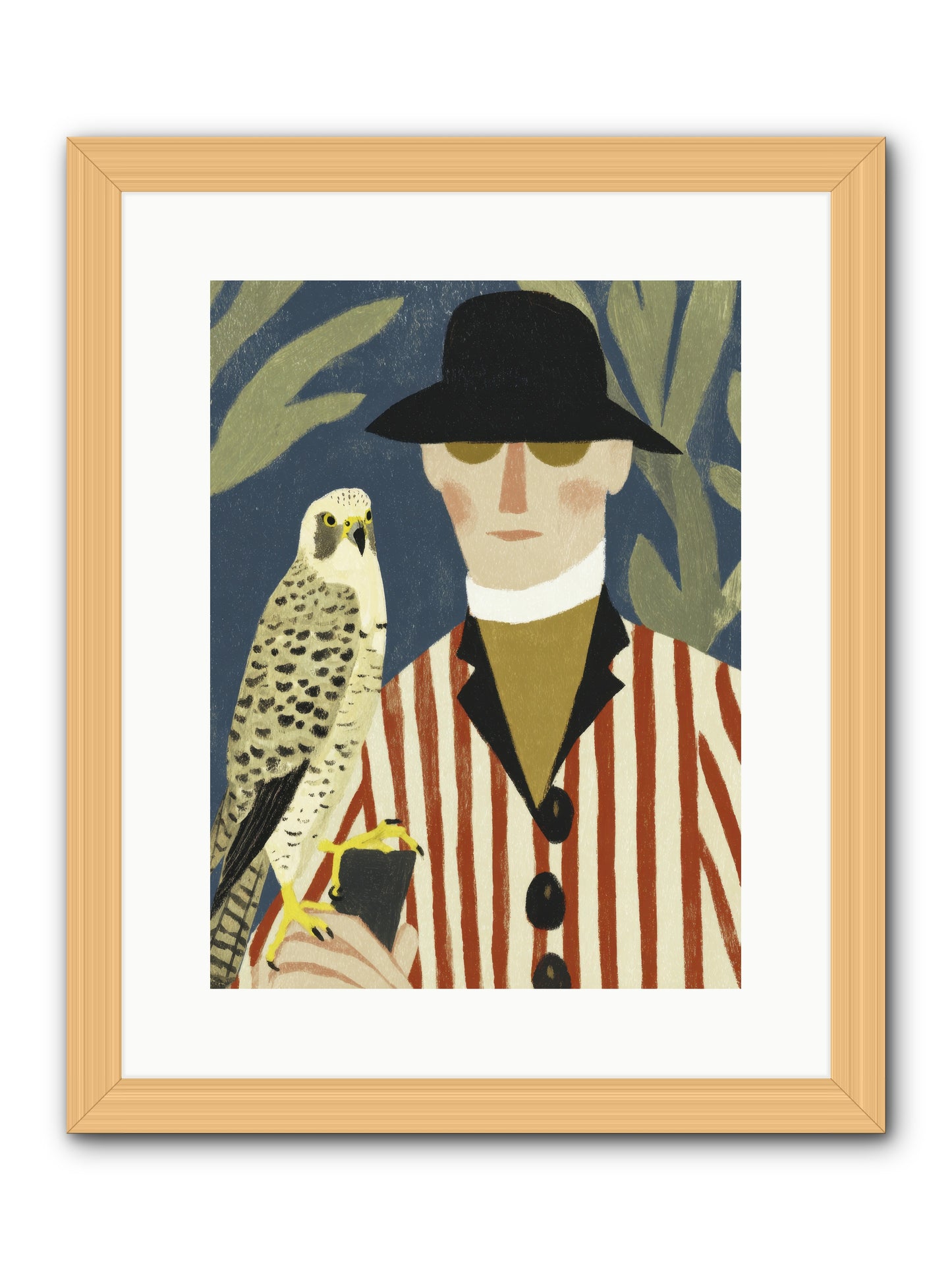 He Painted Birds from Memory -- Framed Print - Natural 12x16
