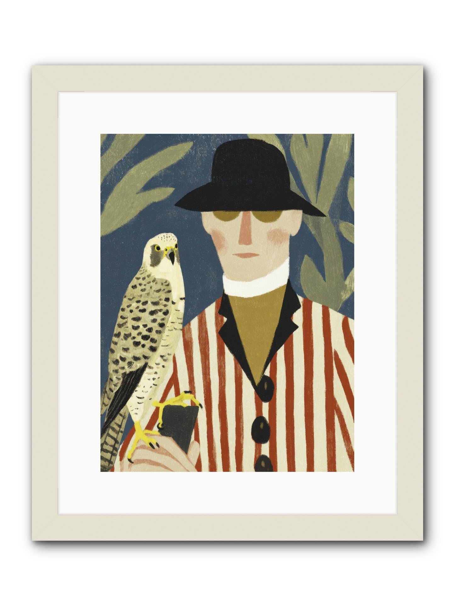 He Painted Birds from Memory -- Framed Print - White 12x16