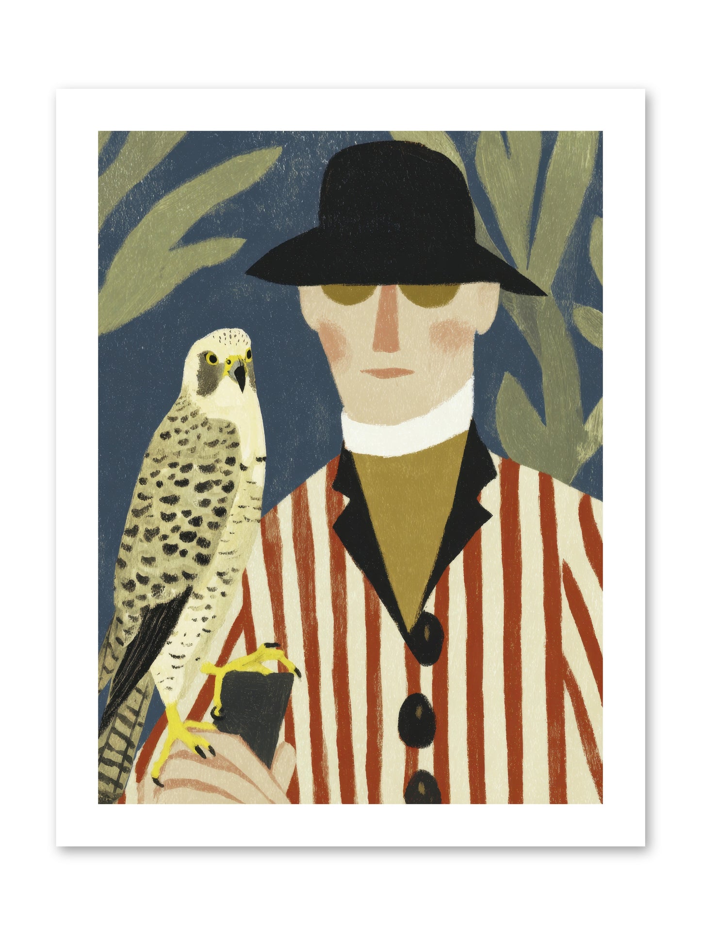 He Painted Birds from Memory -- Loose Canvas Print 12x16