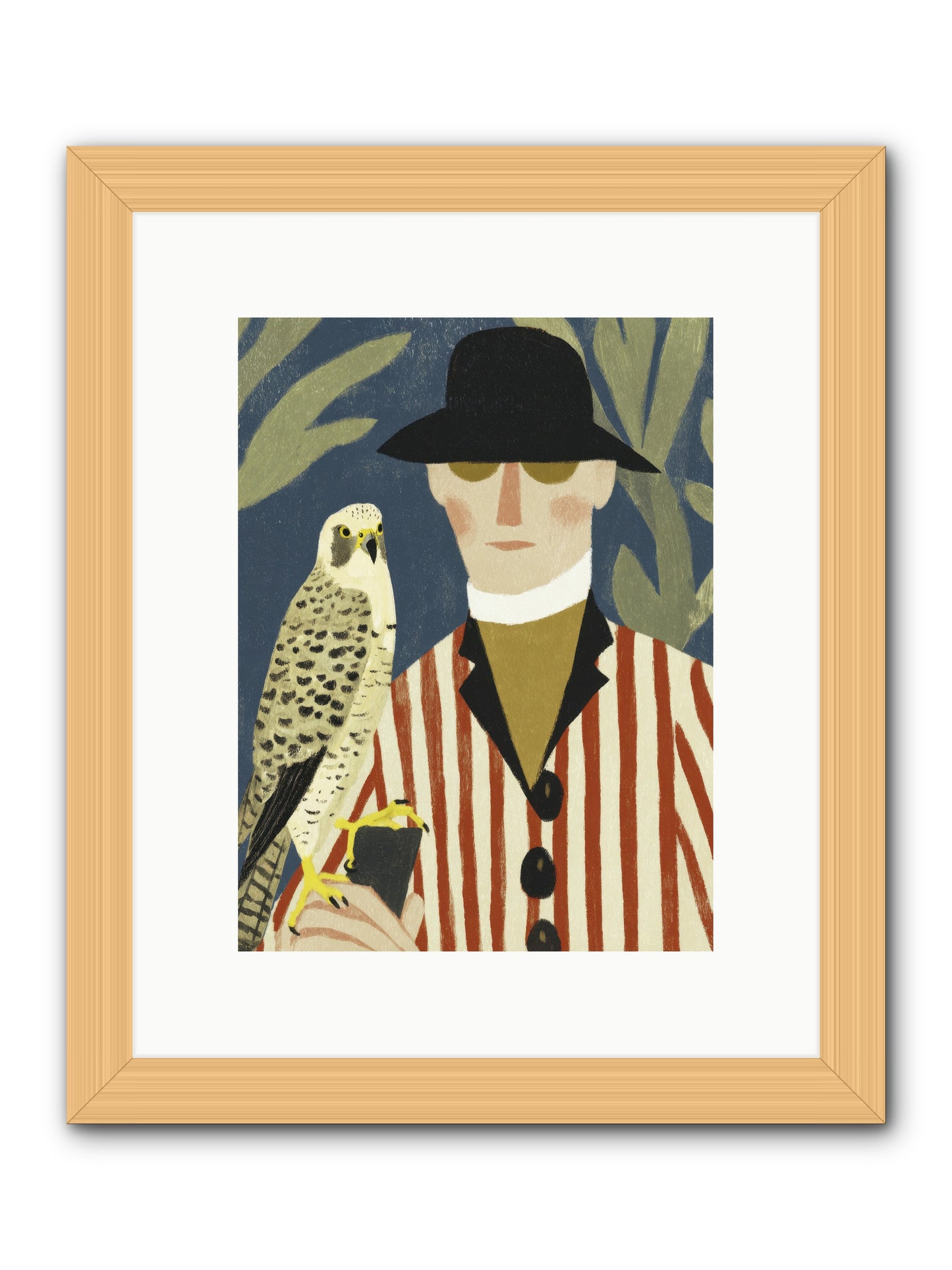 He Painted Birds from Memory -- Framed Print - Natural 9x12