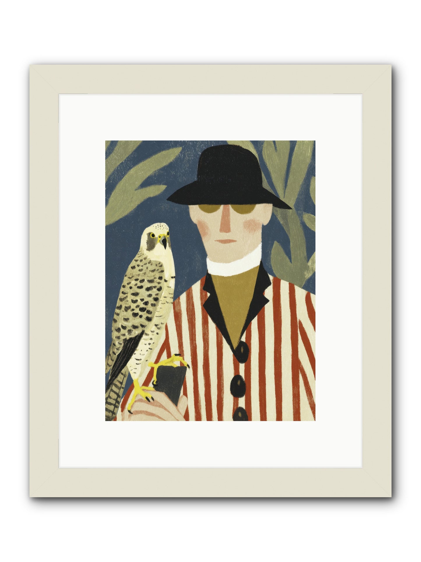 He Painted Birds from Memory -- Framed Print - White 9x12