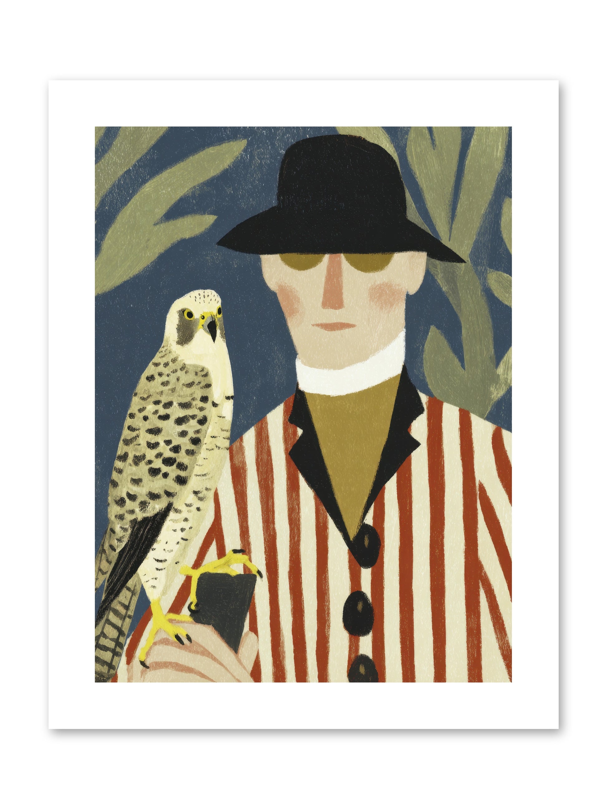 He Painted Birds from Memory -- Paper Print 9x12