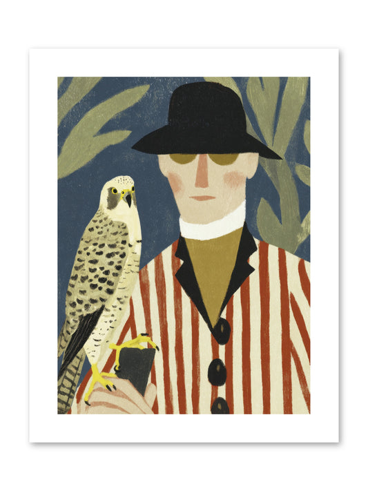 He Painted Birds from Memory -- Paper Print 9x12