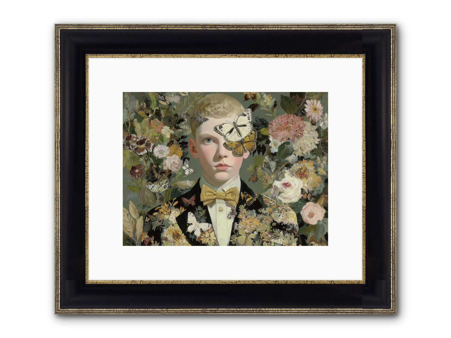 He Photographed Butterflies — He-Photographed-Butterflies-12x9-Framed-Print-Black-Gold.jpg
