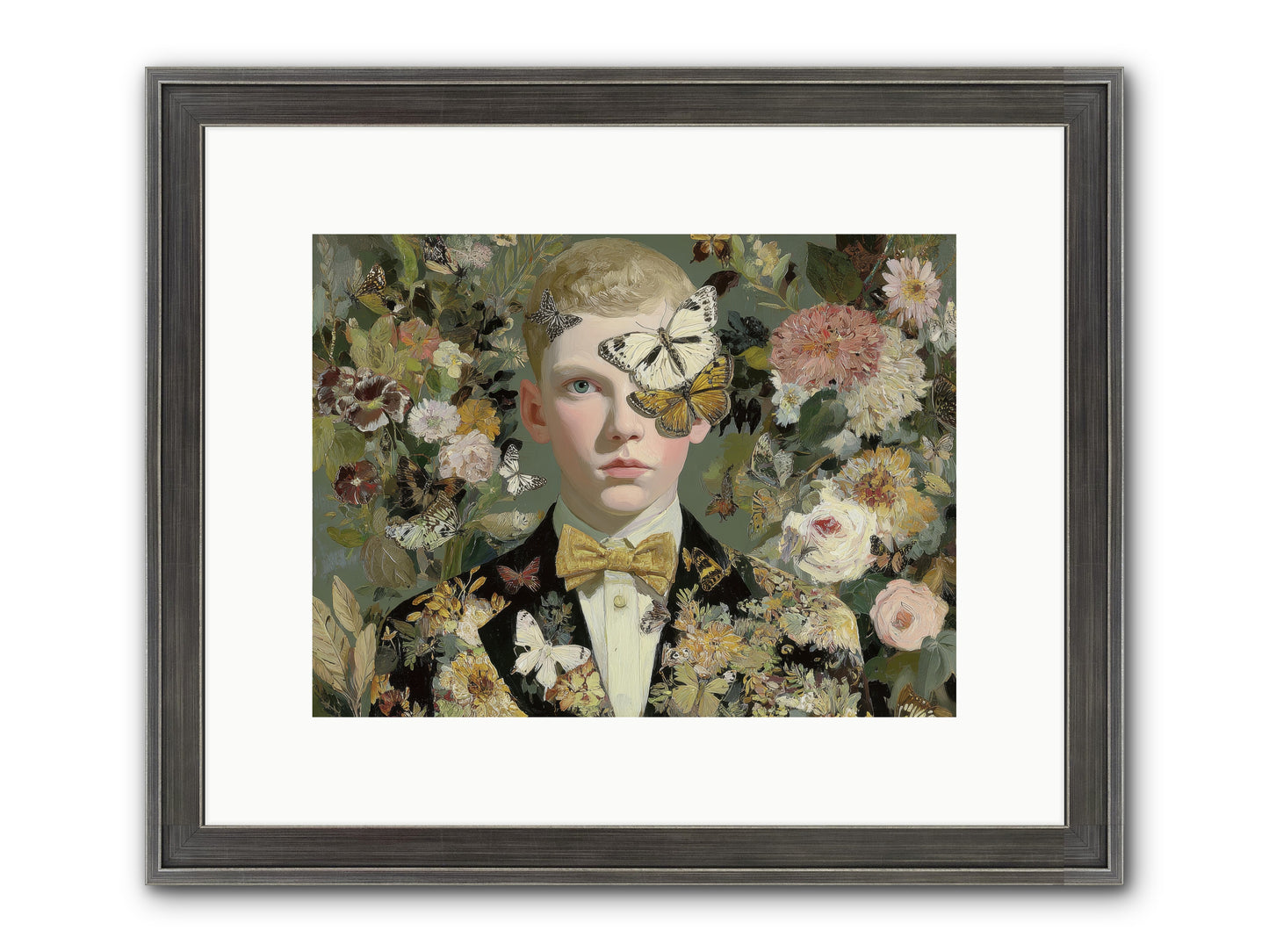 He Photographed Butterflies — He-Photographed-Butterflies-12x9-Framed-Print-Slimwoods-Black-Silver.jpg