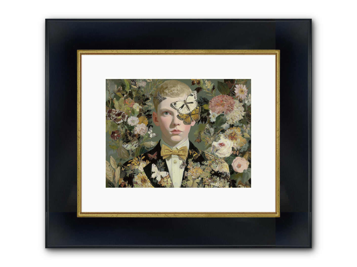 He Photographed Butterflies — He-Photographed-Butterflies-12x9-Framed-Print-Wide-Black-w-Gold.jpg