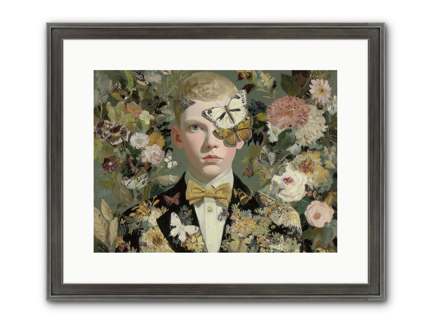He Photographed Butterflies — He-Photographed-Butterflies-16x12-Framed-Print-Slimwoods-Black-Silver.jpg