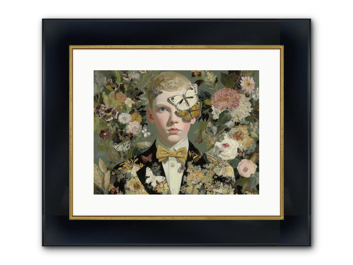 He Photographed Butterflies — He-Photographed-Butterflies-16x12-Framed-Print-Wide-Black-w-Gold.jpg