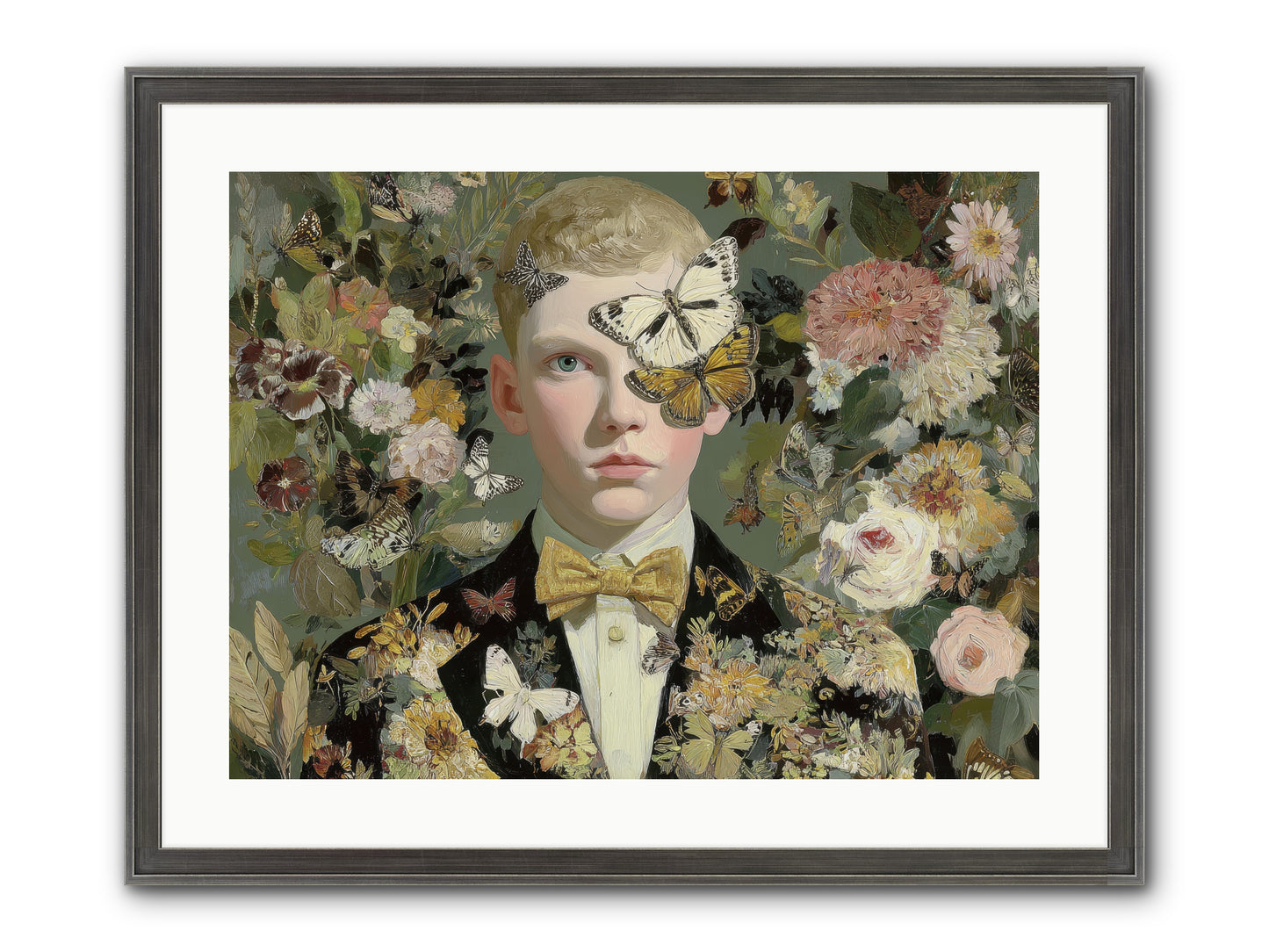 He Photographed Butterflies — He-Photographed-Butterflies-24x18-Framed-Print-Slimwoods-Black-Silver.jpg