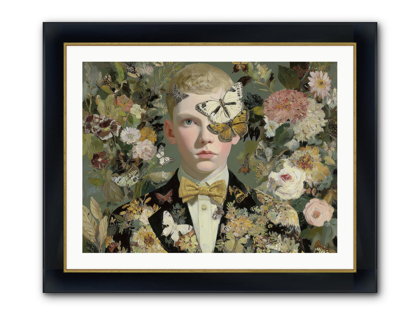 He Photographed Butterflies — He-Photographed-Butterflies-32x24-Framed-Print-Wide-Black-w-Gold.jpg