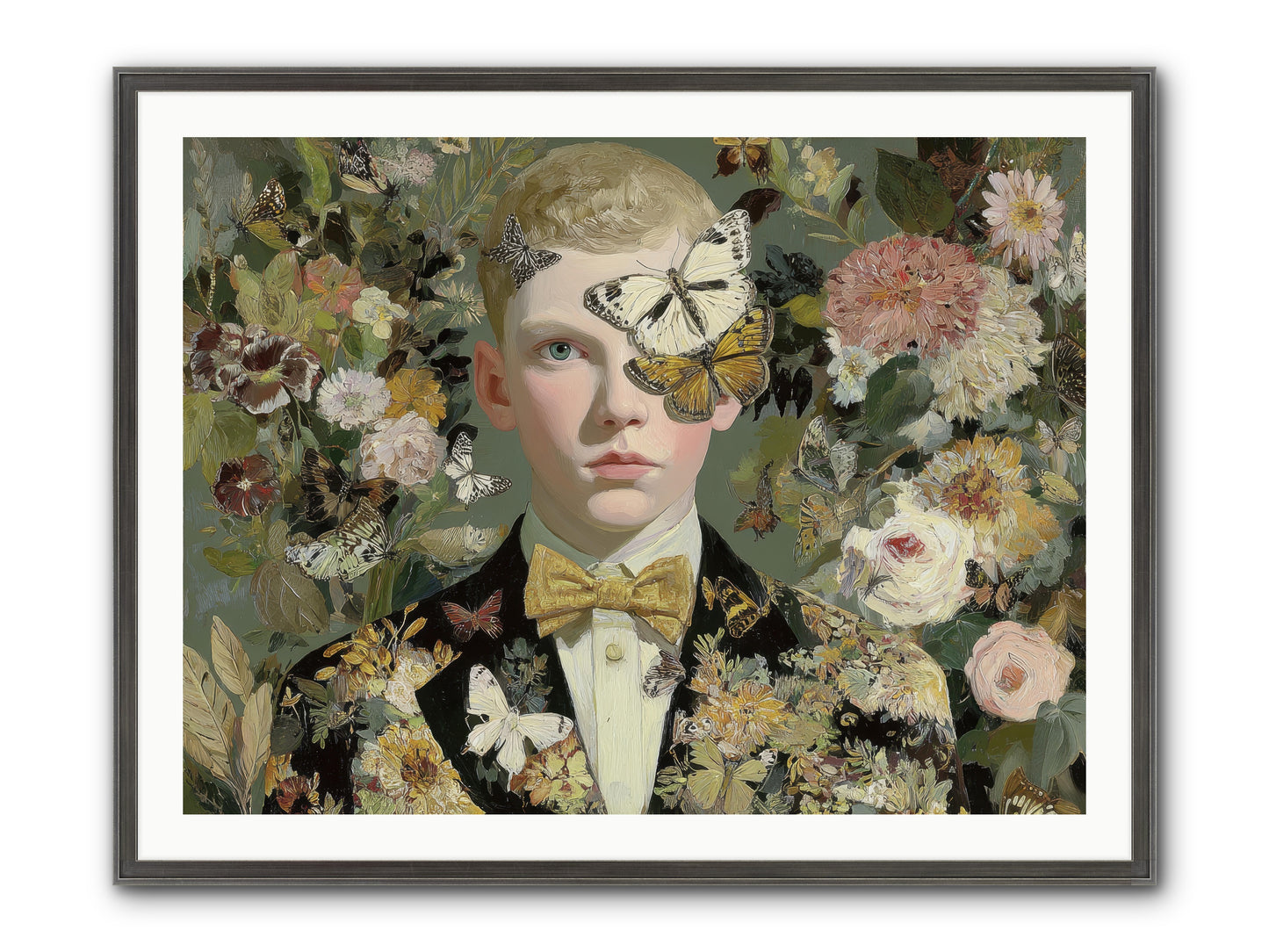 He Photographed Butterflies — He-Photographed-Butterflies-40x30-Framed-Print-Slimwoods-Black-Silver.jpg