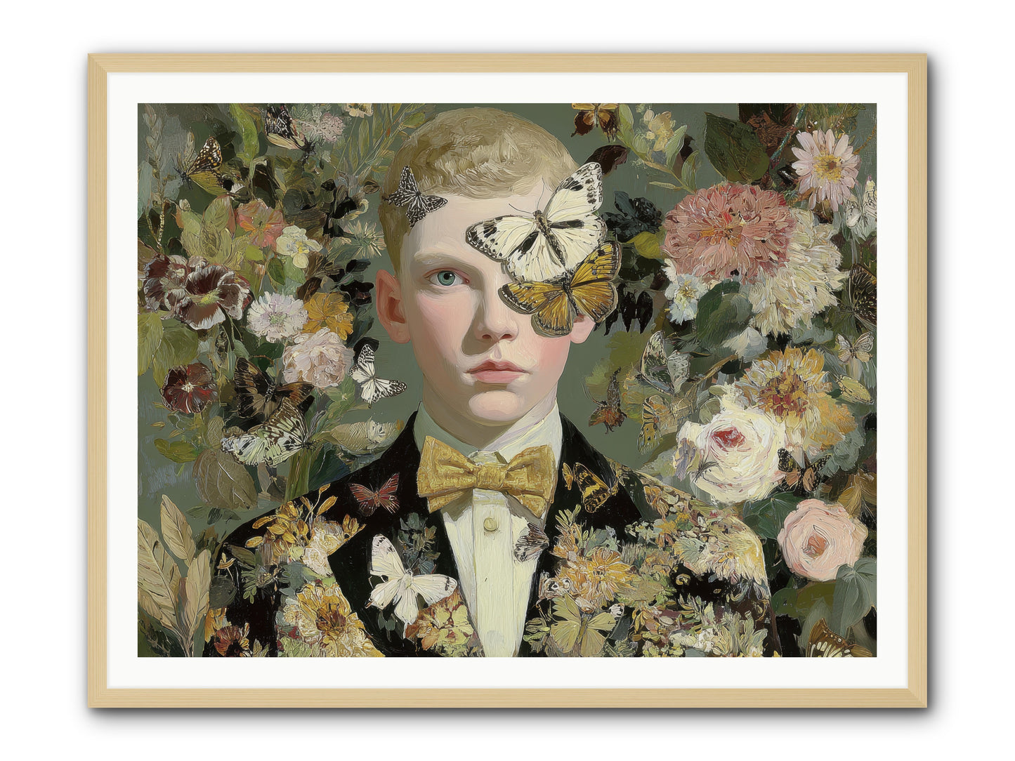 He Photographed Butterflies — He-Photographed-Butterflies-48x36-Framed-Print-Natural.jpg