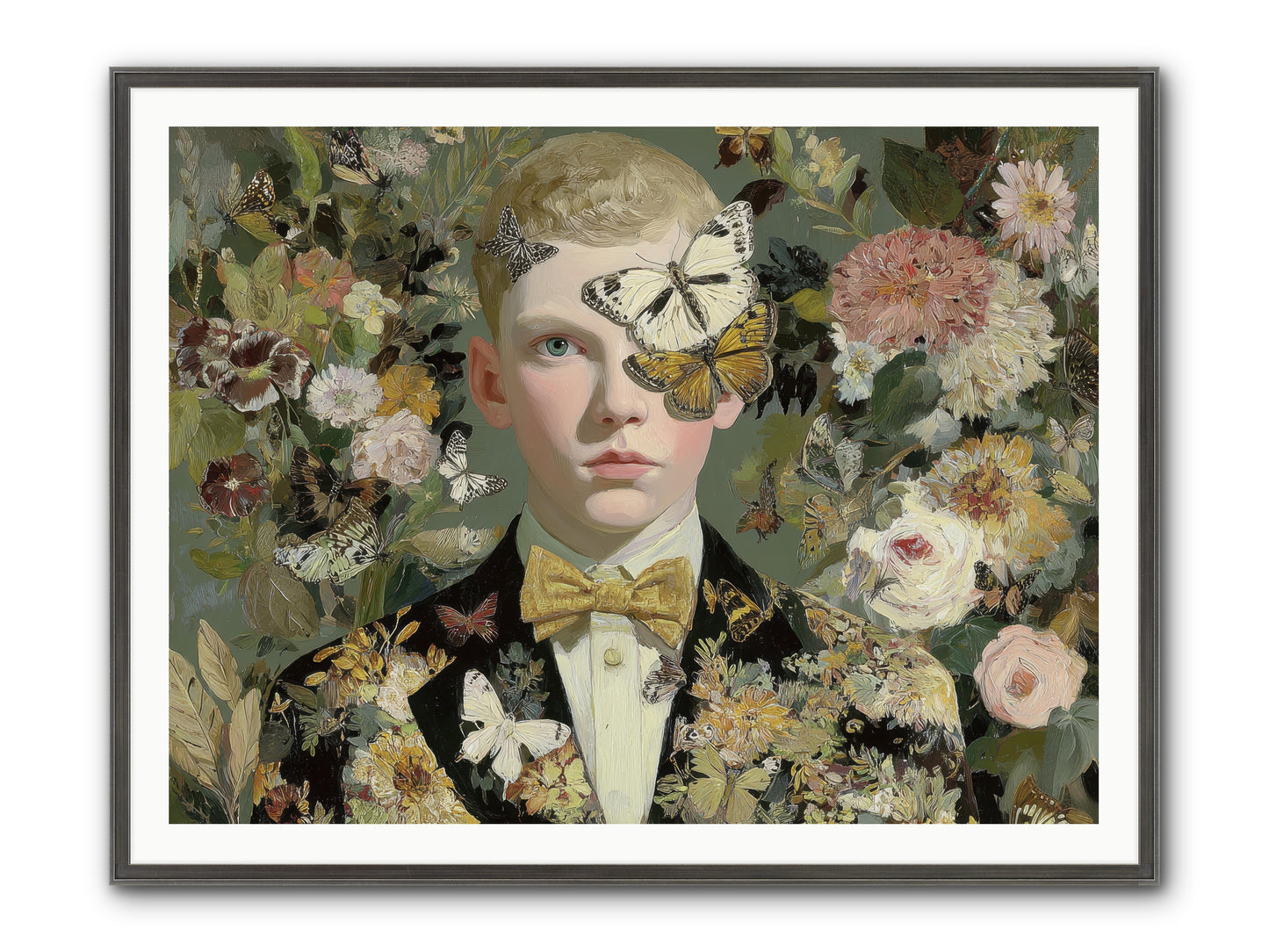He Photographed Butterflies — He-Photographed-Butterflies-48x36-Framed-Print-Slimwoods-Black-Silver.jpg