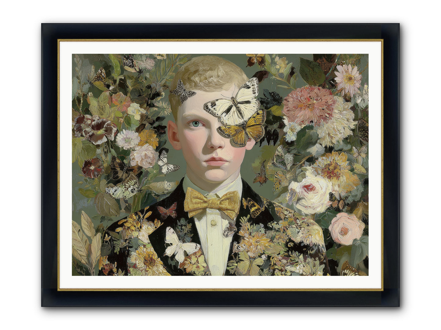 He Photographed Butterflies — He-Photographed-Butterflies-48x36-Framed-Print-Wide-Black-w-Gold.jpg