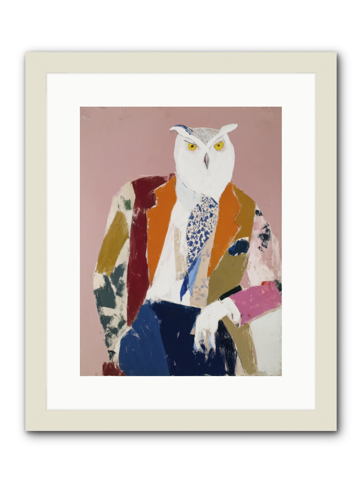 He Who Saw Through Everything -- Framed Print - White 12x16