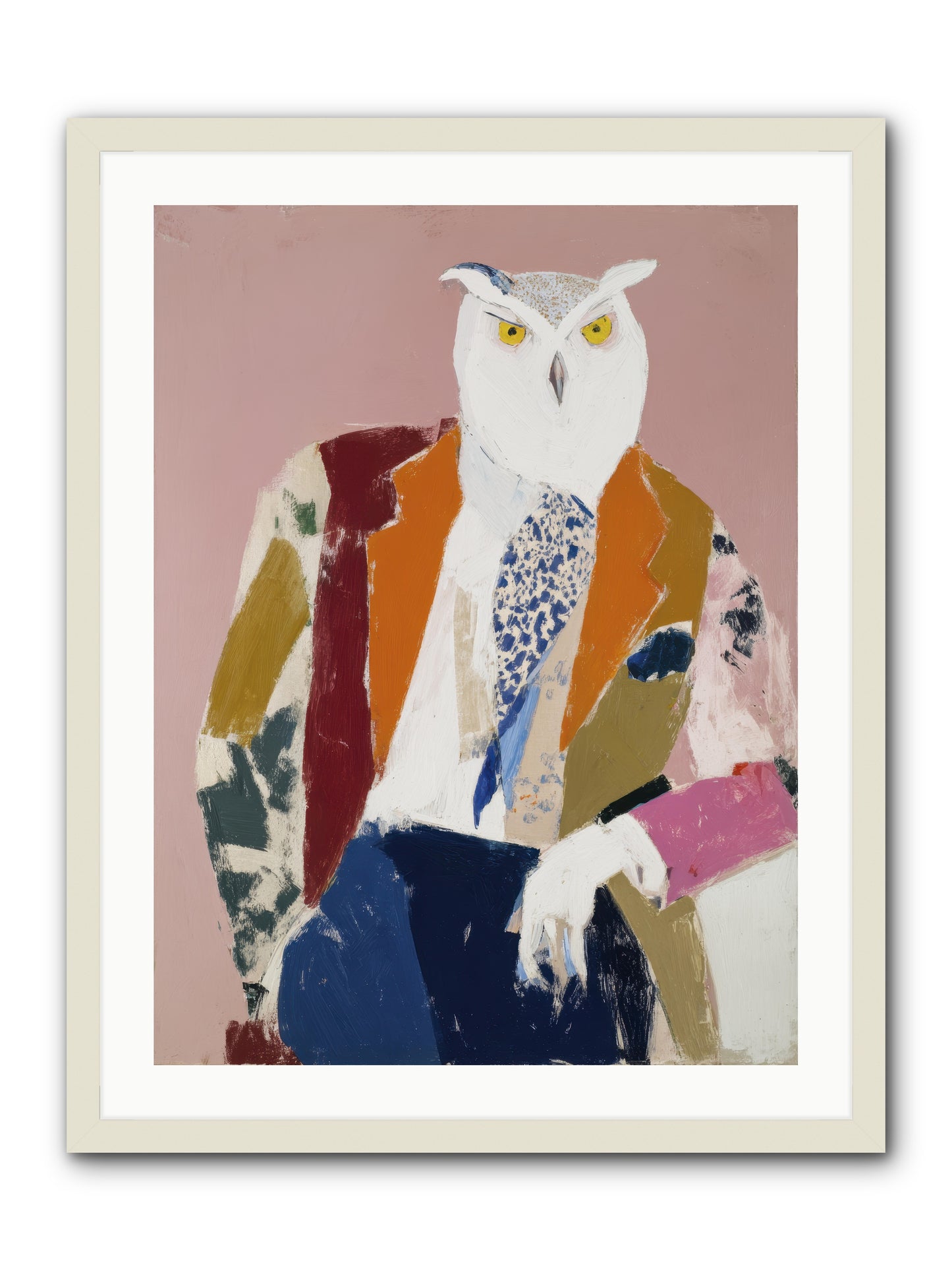 He Who Saw Through Everything -- Framed Print - White 24x32