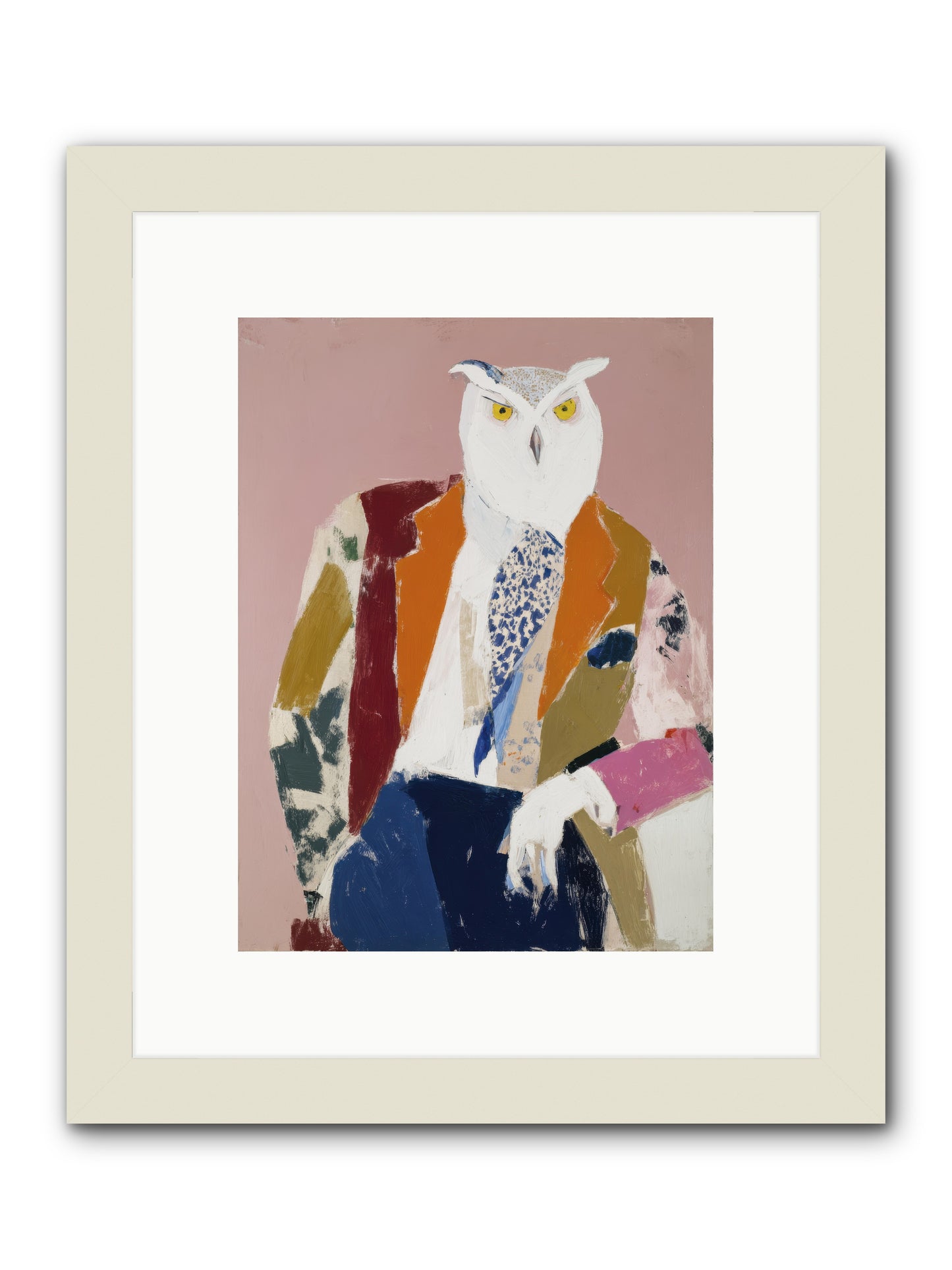 He Who Saw Through Everything -- Framed Print - White 9x12