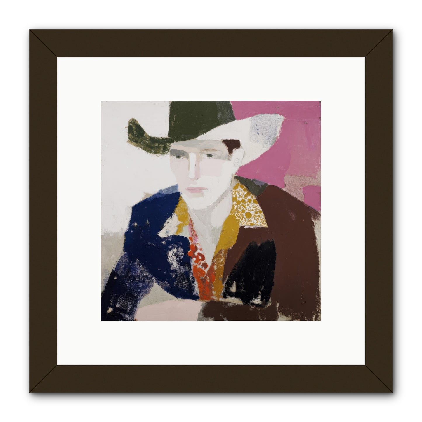 He Wore His Stories -- Framed Print - Black 10x10