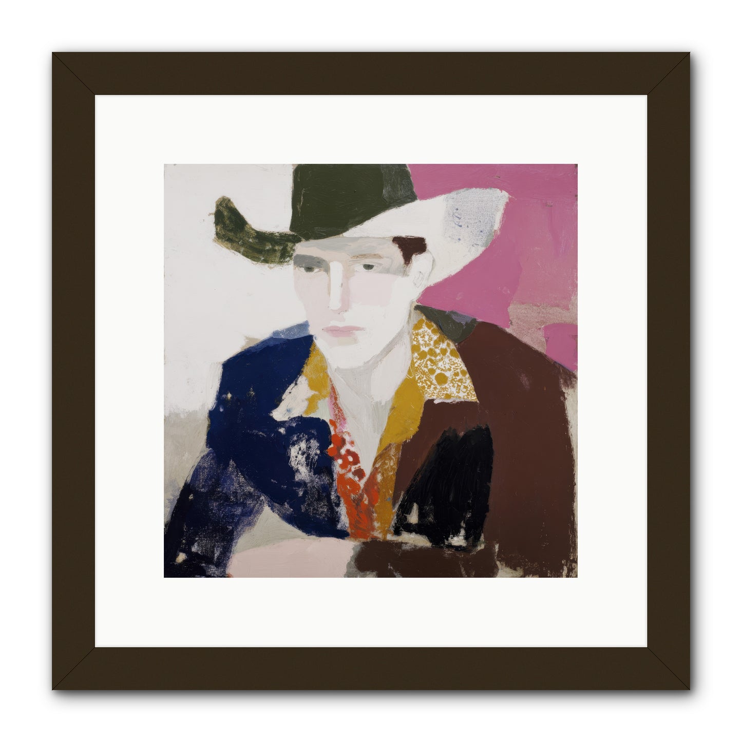 He Wore His Stories -- Framed Print - Black 12x12