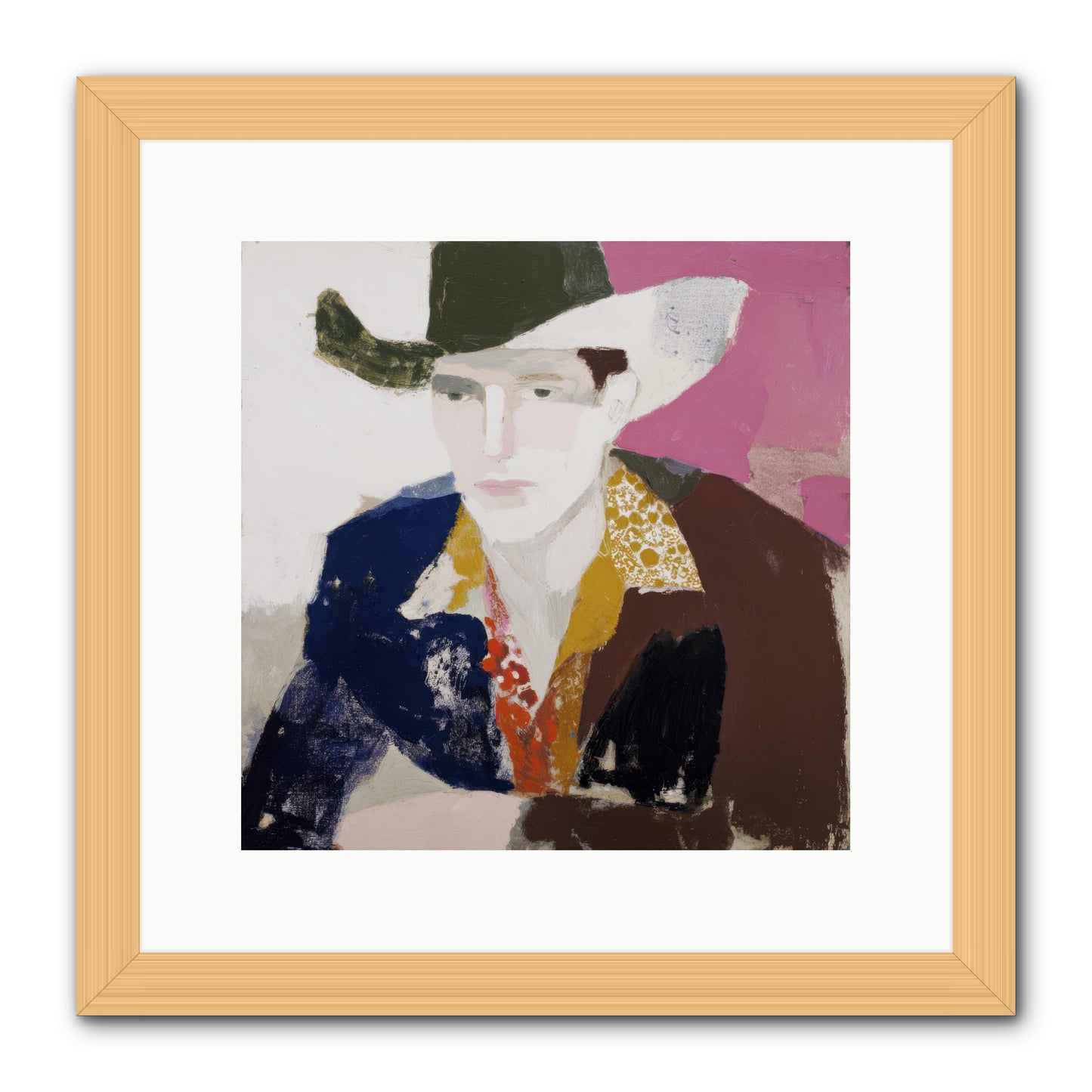 He Wore His Stories -- Framed Print - Natural 12x12
