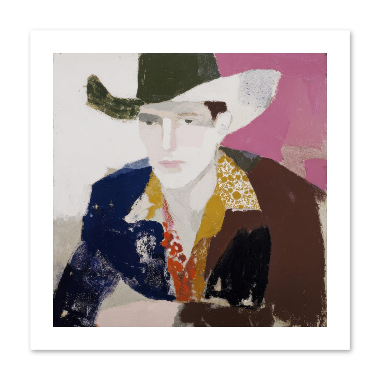 He Wore His Stories -- Paper Print 12x12