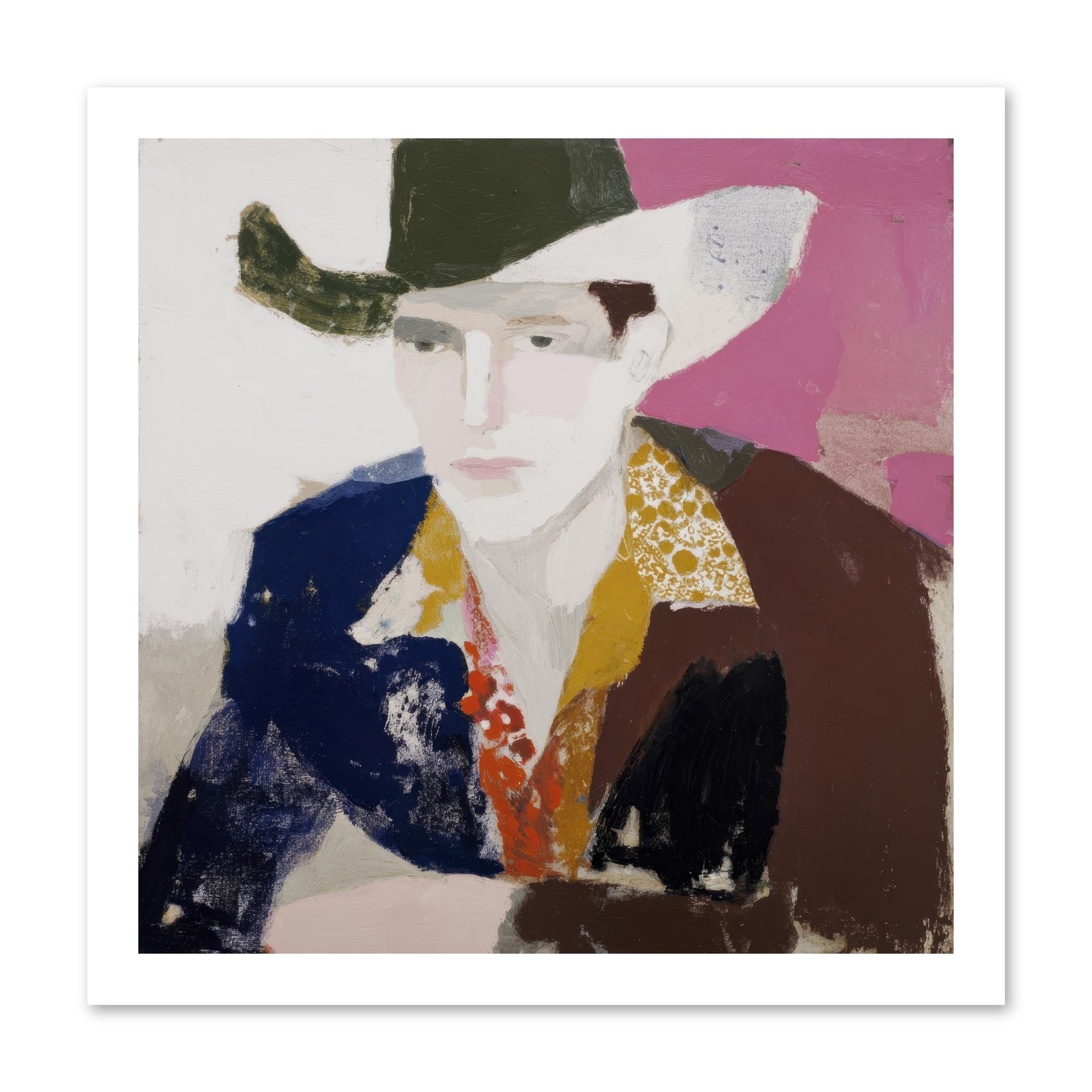 He Wore His Stories -- Loose Canvas Print 16x16