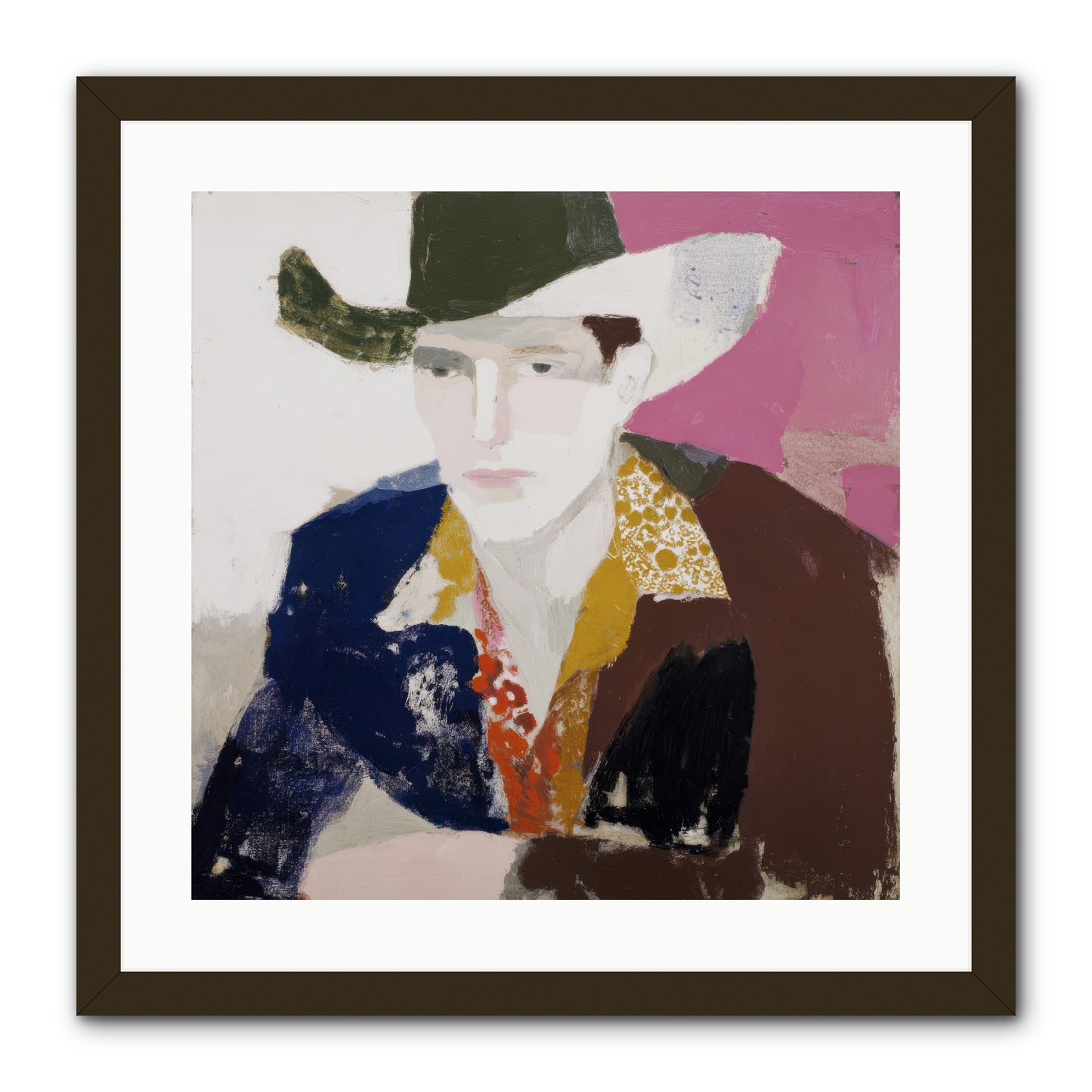 He Wore His Stories -- Framed Print - Black 20x20