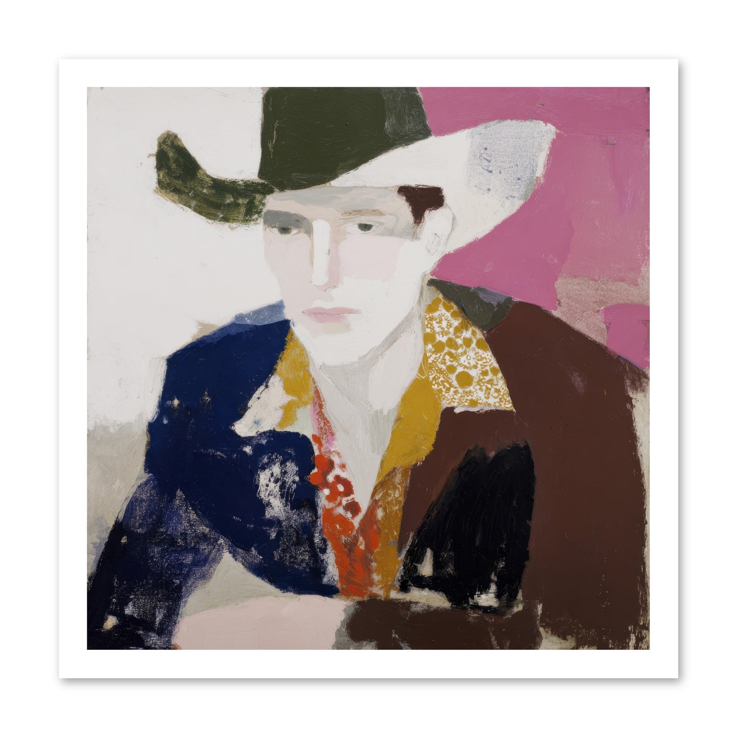 He Wore His Stories -- Paper Print 20x20