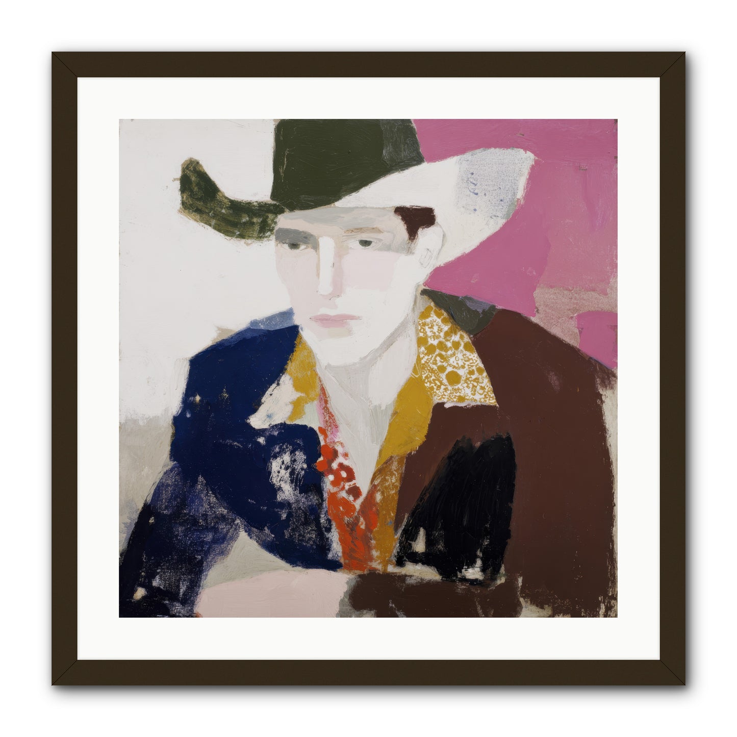 He Wore His Stories -- Framed Print - Black 24x24