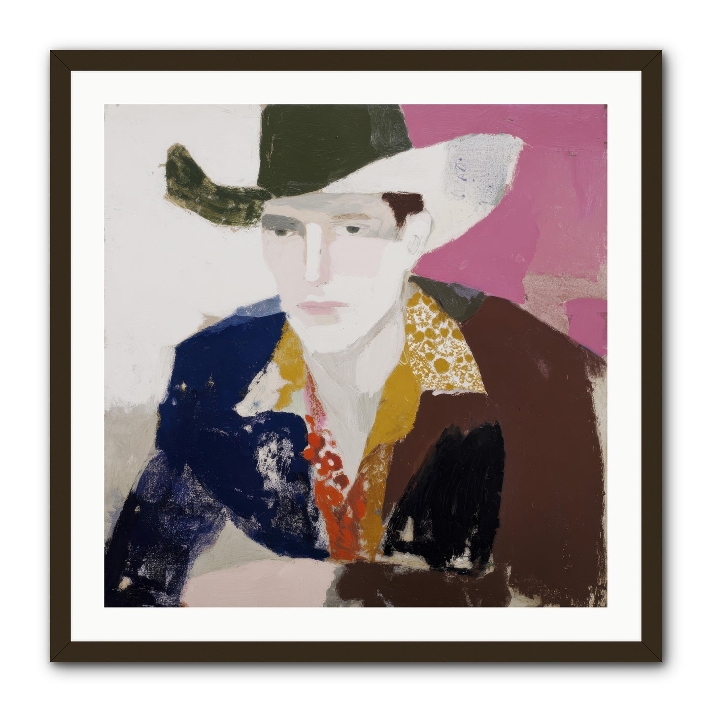 He Wore His Stories -- Framed Print - Black 30x30